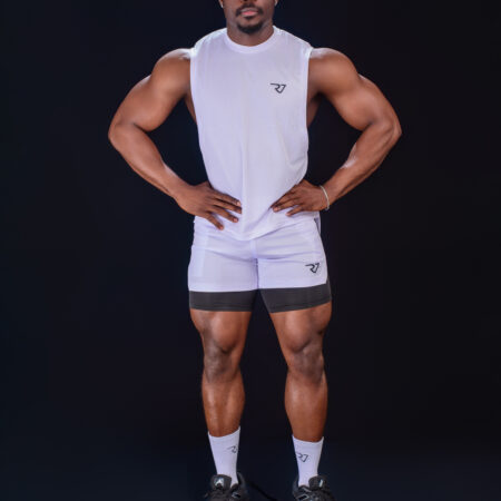 Top, shorts and compression tights