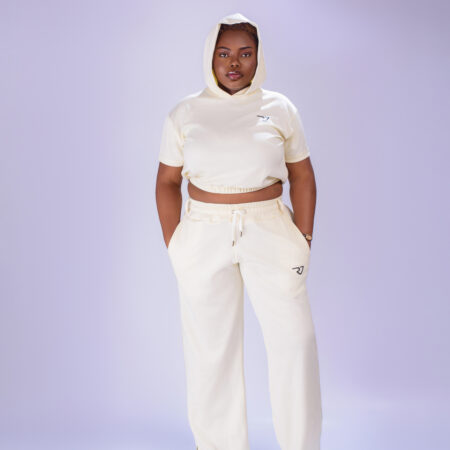 Short sleeve hoodie with joggers set