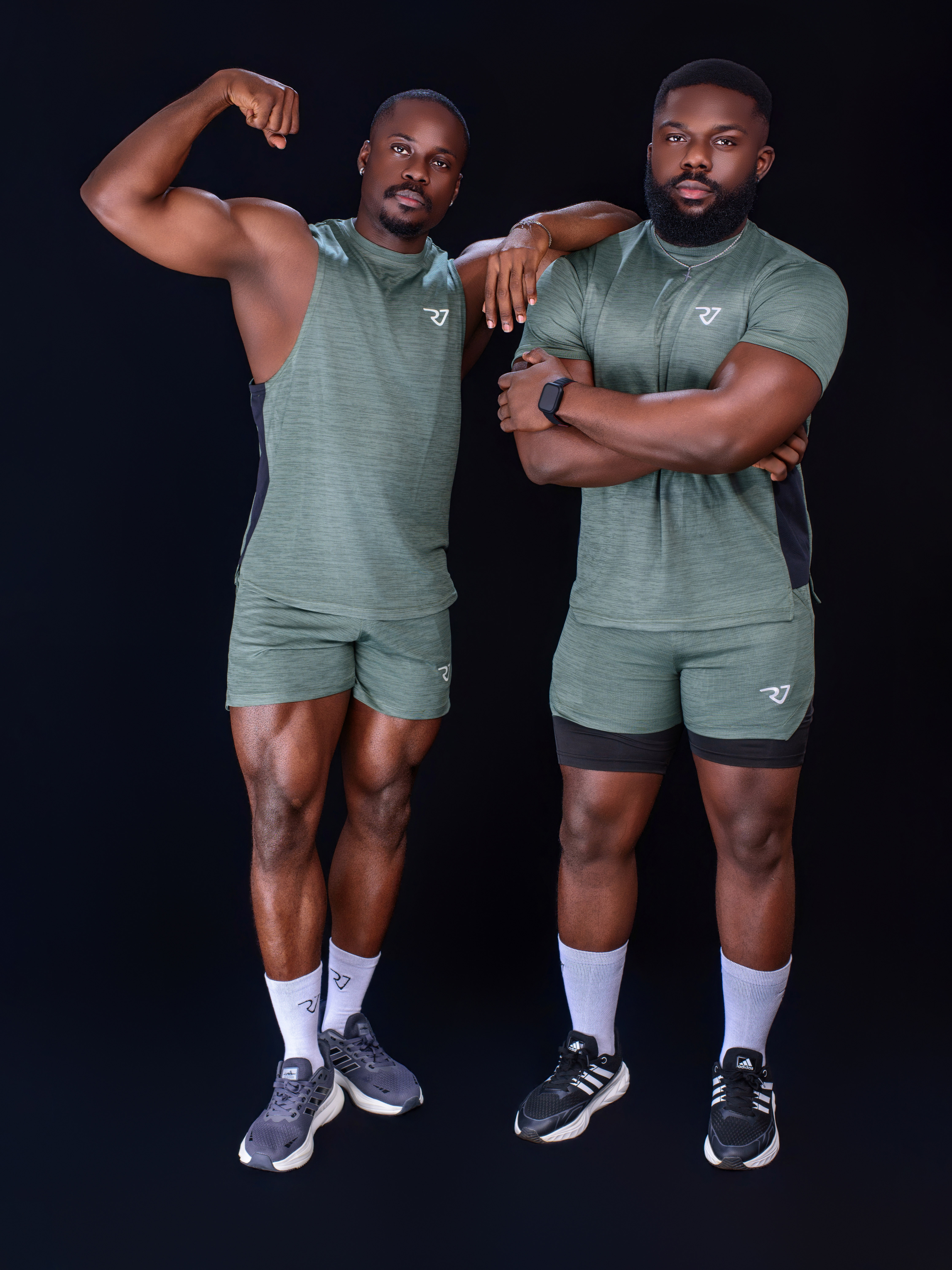 Dark green gym sets