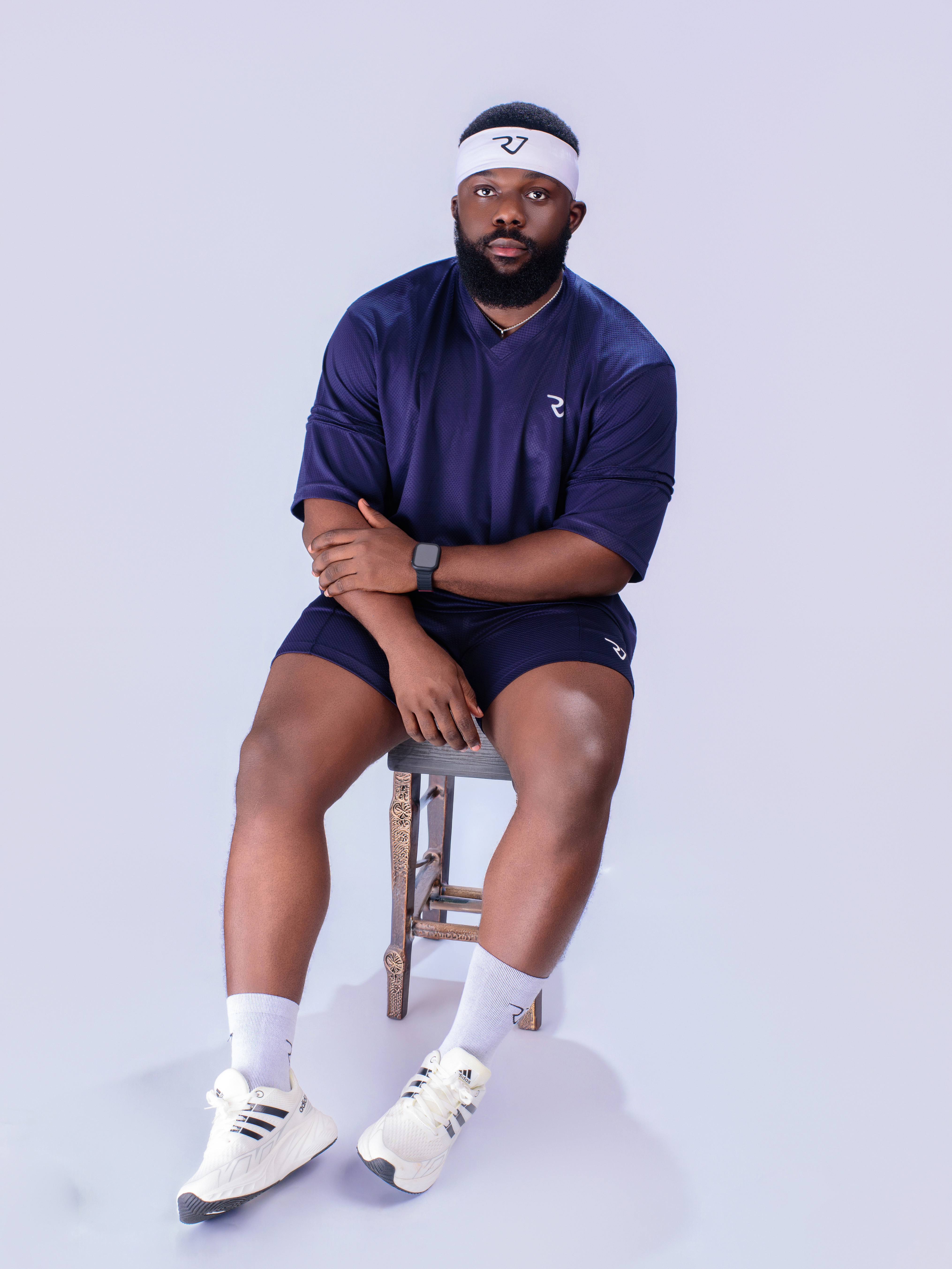 Navy blue top and shorts - Image 3